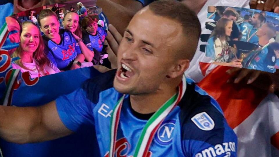 Na veľkolepých majstrovských oslavách SSC Neapol nechýbala rodina a priateľka Stanislava Lobotku.