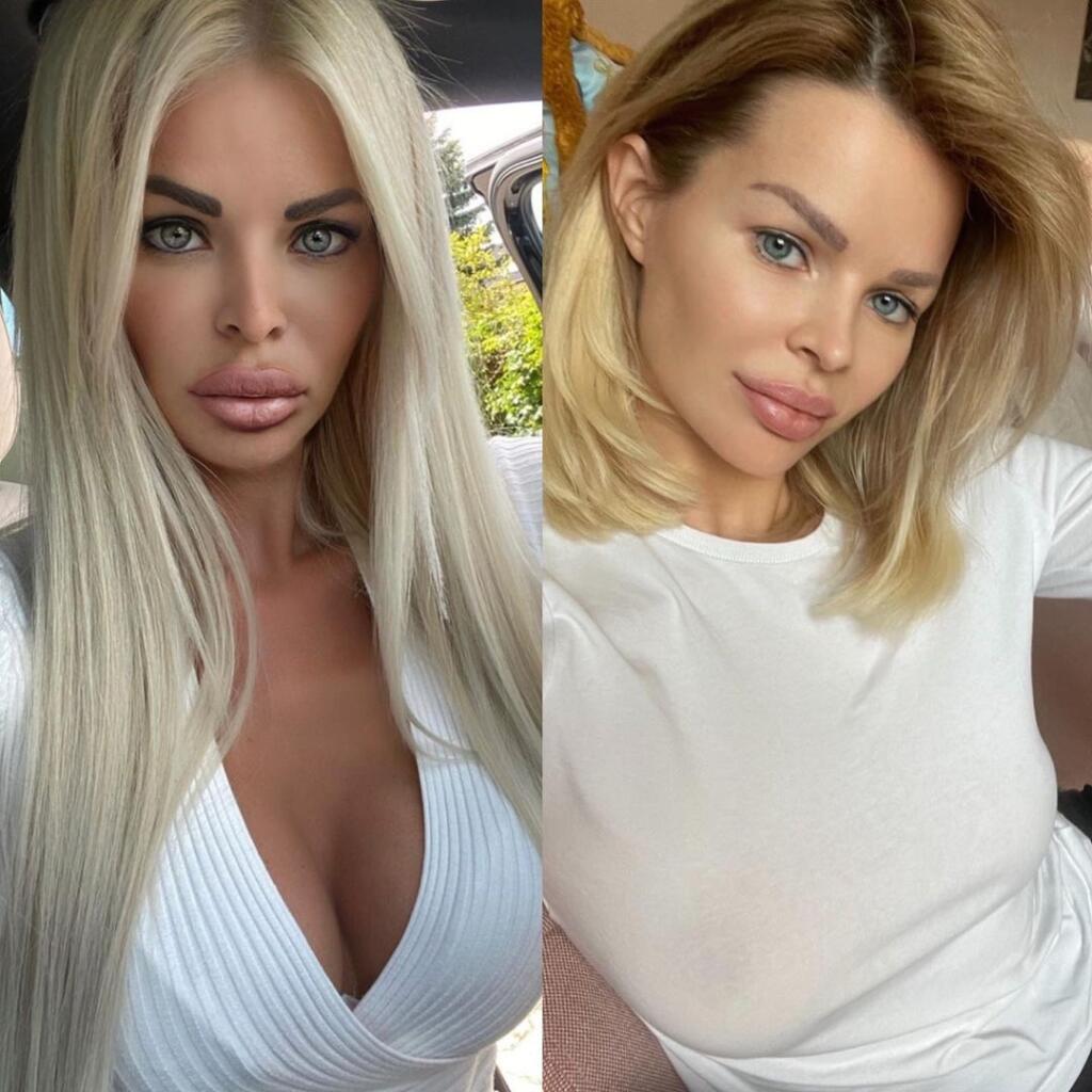 Silvia Kucherenko pridáva na Instagram aj porovnávacie fotky.