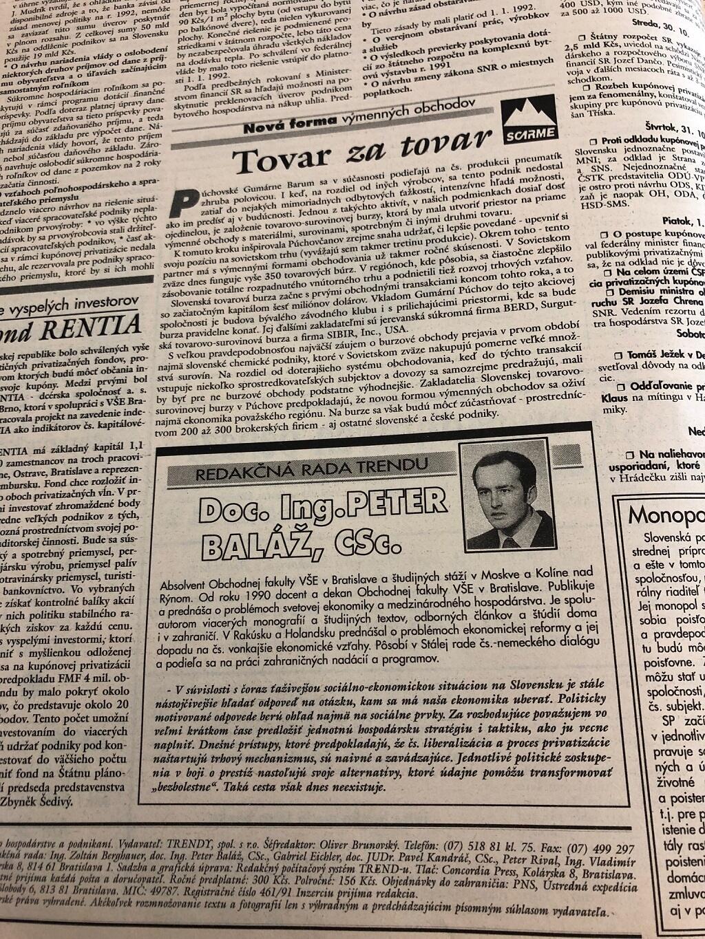Peter Baláž Trend