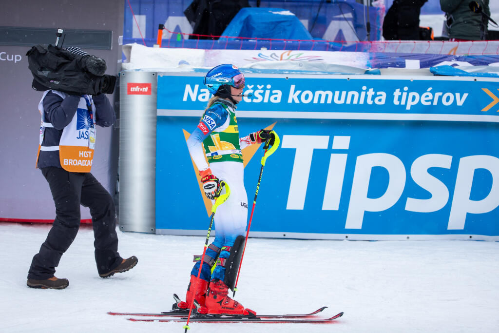 Na snímke je prvé kolo slalomu Jasná 2021.