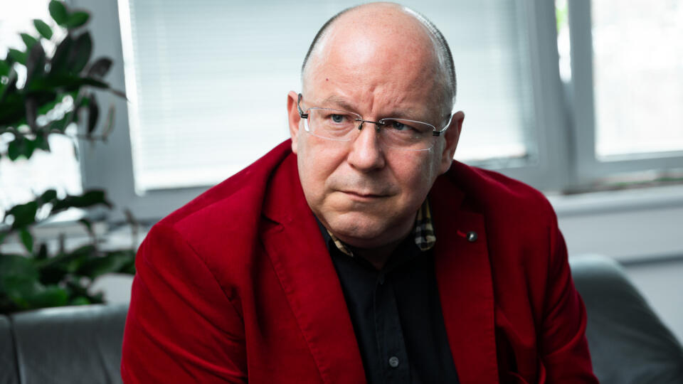 Generálny riaditeľ RTVS Jaroslav Rezník pri rozhovore v jeho bratislavskej kancelárii.