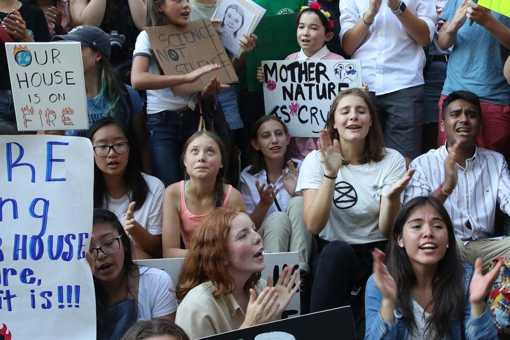 USA Švédsko OSN NewYork Thunbergová klíma protest