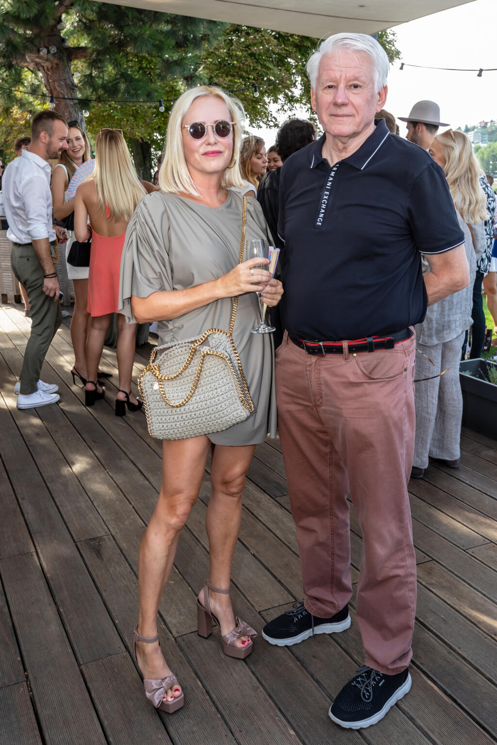 Narodeninová párty TV JOJ v reštaurácii Aušpic. Na snímke Emil Horváth a Michaela Čobejová.