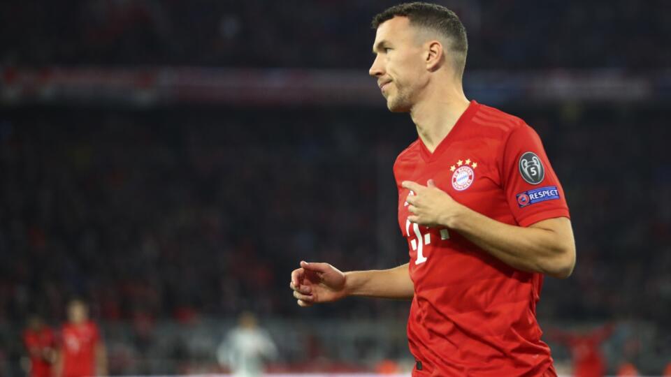 Na snímke hráč Bayernu Ivan Perišič oslavuje svoj gól v zápase B. skupiny Ligy majstrov Bayern Mníchov - Olympiakos Pireus v Mníchove 6. novembra 2019.