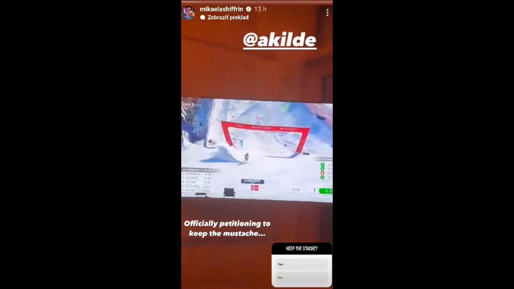 Cez víkend svojmu drahému Kildemu Shiffrinová fandila s kamoškami a s pivom v ruke. Zdá sa, že boli v dobrej nálade.