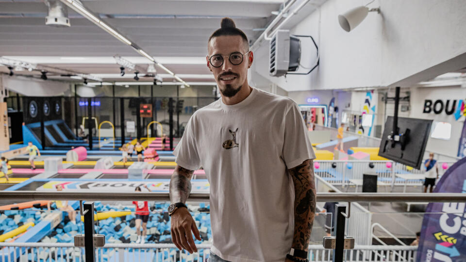 Na snímke Marek Hamšík počas slávnostného otvorenia Bounce Park 17, najväčšieho športovo zábavného parku na Slovensku.