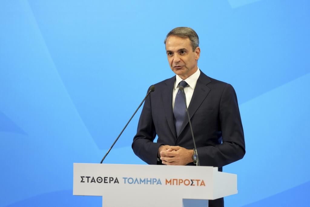 Líder gréckych konzervatívcov  Kyriakos Mitsotakis