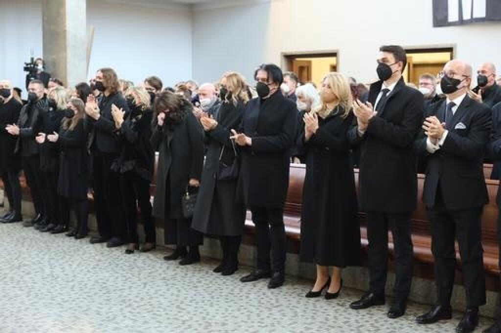 President Zuzana Čaputová together with her friend Juraj Rizman attended a funeral ceremony at the funeral of the legend of Slovak music Miroslav 