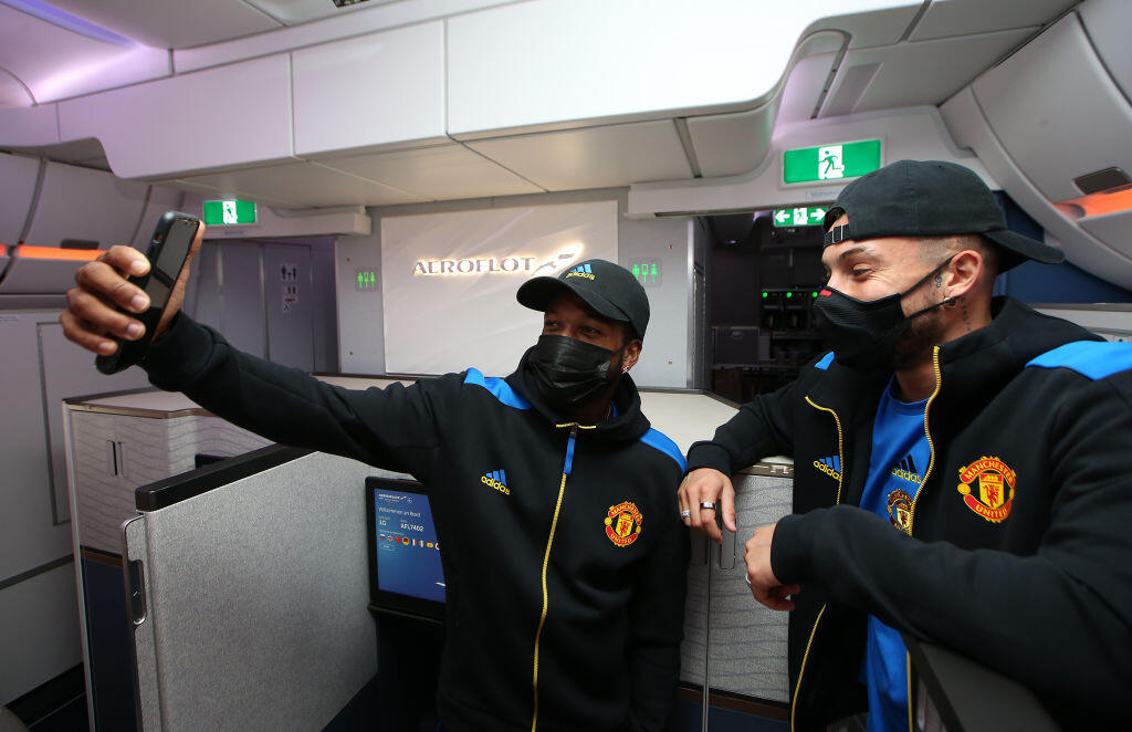 Selfie si urobila aj dvojica Anthony Martial a Alex Telles.