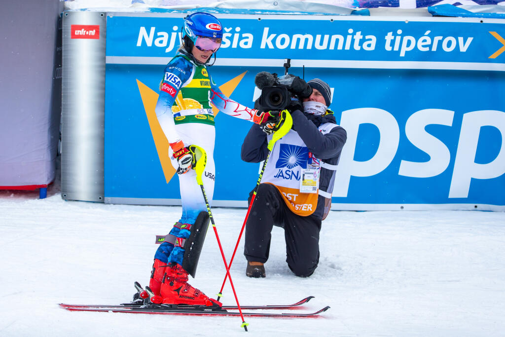 Na snímke je prvé kolo slalomu Jasná 2021.