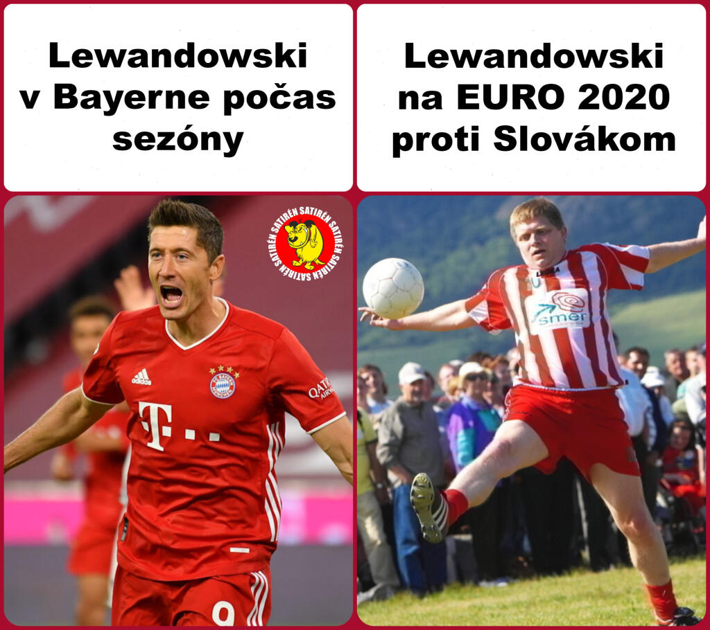 Hviezdny Lewandowski si proti Slovákom gólovo neškrtol a internet mu to dal pocítiť vtipmi. Prirovnali ho dokonca v Robertovi Ficovi a jeho známej futbalovej póze.