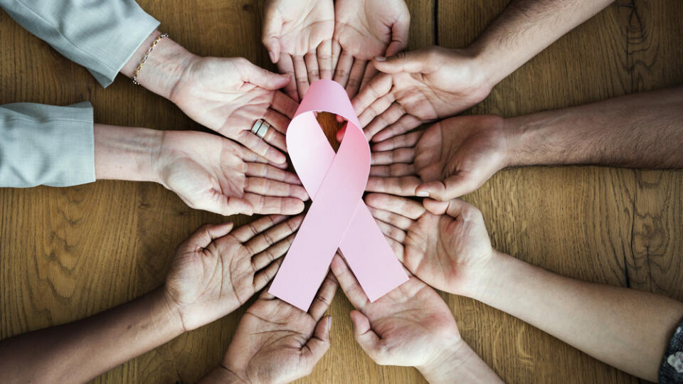 Group,Of,People,Holding,Ribbon,Breast,Cancer,Concept