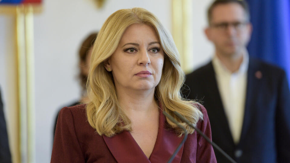 Na snímke prezidentka SR Zuzana Čaputová počas vyhlásenia k aktuálnej politickej situácii v Prezidentskom paláci v Bratislave v stredu 18. januára 2023. FOTO TASR - Pavol Zachar