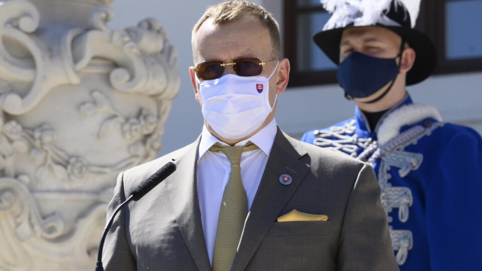 Na snímke predseda NR SR Boris Kollár (Sme rodina) počas príhovoru na tlačovej konferencii o budúcnosti Európy v Bratislave v nedeľu 9. mája 2021. FOTO TASR - Pavel Neubauer