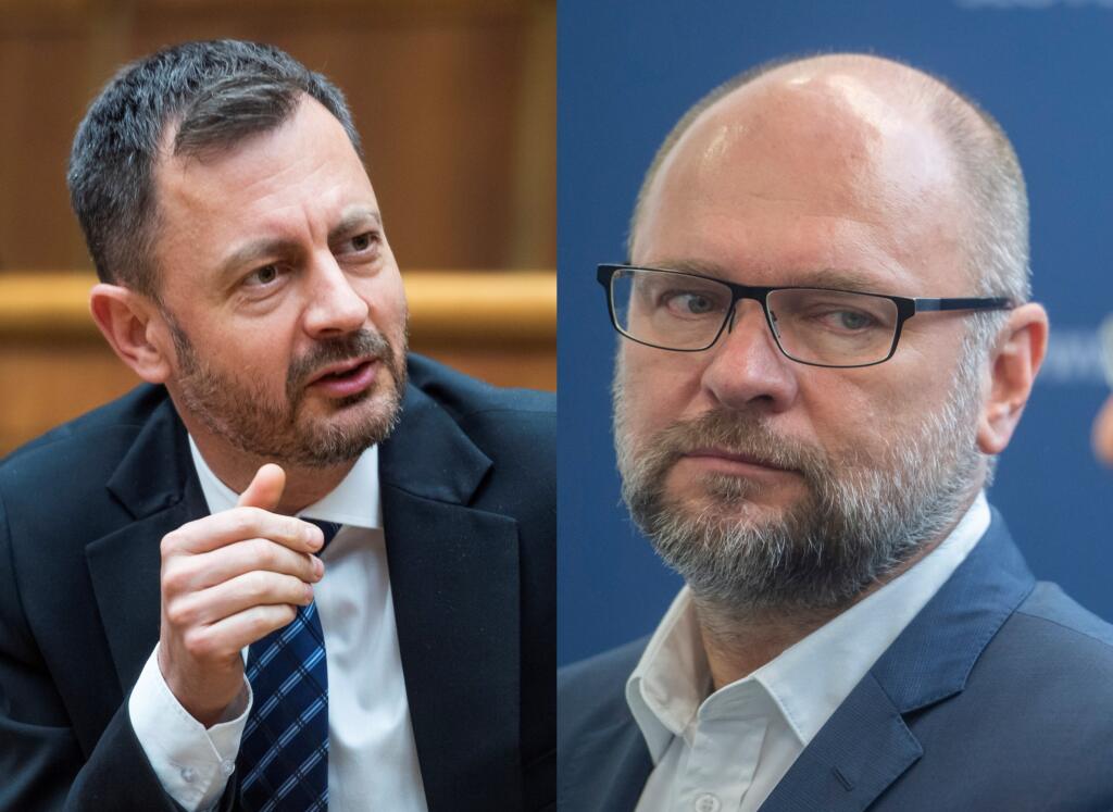 Premiér Eduard Heger a minister hospodárstva Richard Sulík