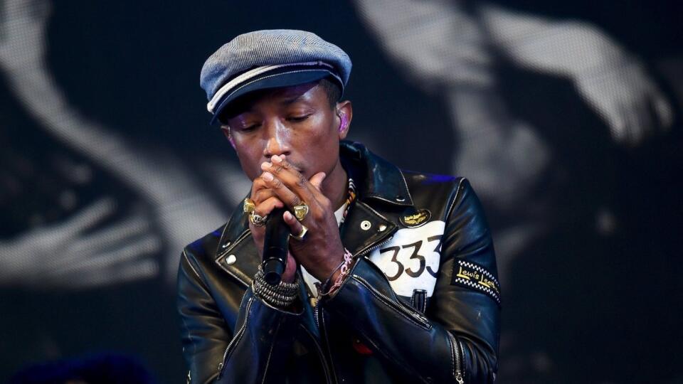 Pharrell Williams bol jednou z hlavných hviezd.