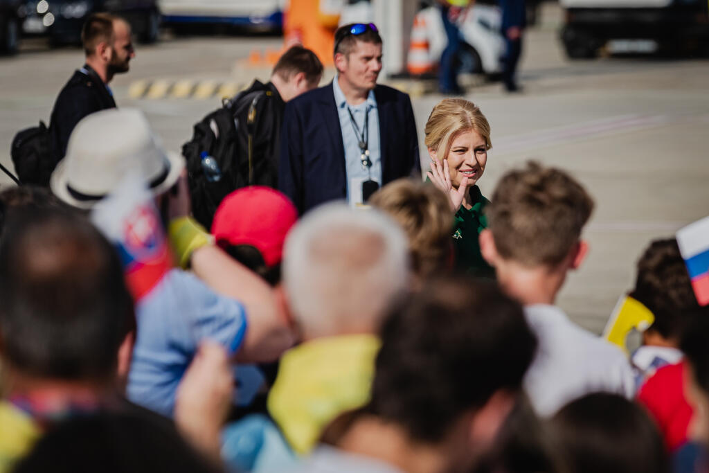 Pápež František priletel v nedeľu 12.9. 2021 na štvordňovú návštevu Slovenskej republiky. Na snímke Prezidentka Zuzana Čaputová.