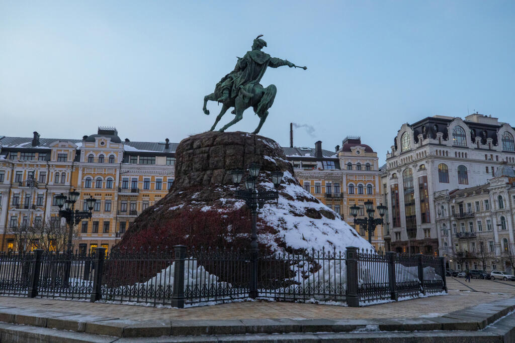  Ukrajina v napätej situaácií v konflikte s Ruskom.
Na snímke Kyjev.