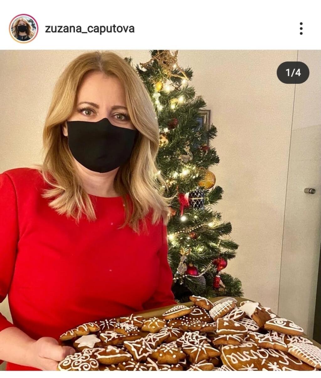 Zuzana Čaputová napiekla zdravotníkom perníčky.