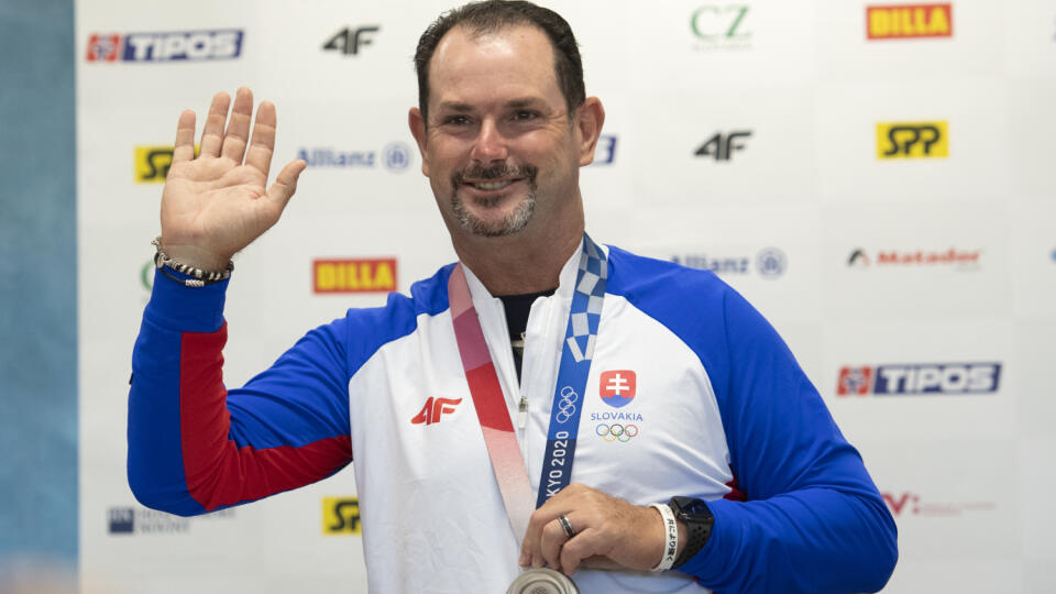 Na snímke strieborný medailista v golfe z XXXII. letných OH v Tokiu Rory Sabbatini počas tlačovej konferencie po návrate do vlasti 3. augusta 2021 v Olympijskom tréningovom centre v Šamoríne. FOTO TASR - Pavel Neubauer