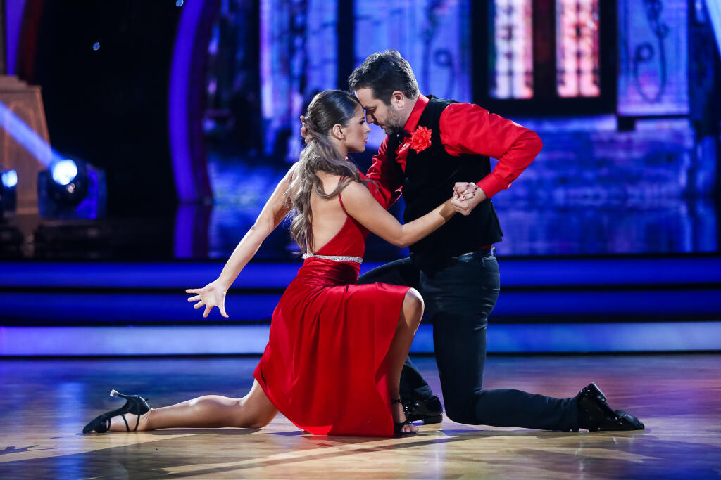 Natáčanie tanečnej šou Let´s Dance 2017 počas 7. kola súťaže Vladimír Kobielsky a Dominika Chrapeková