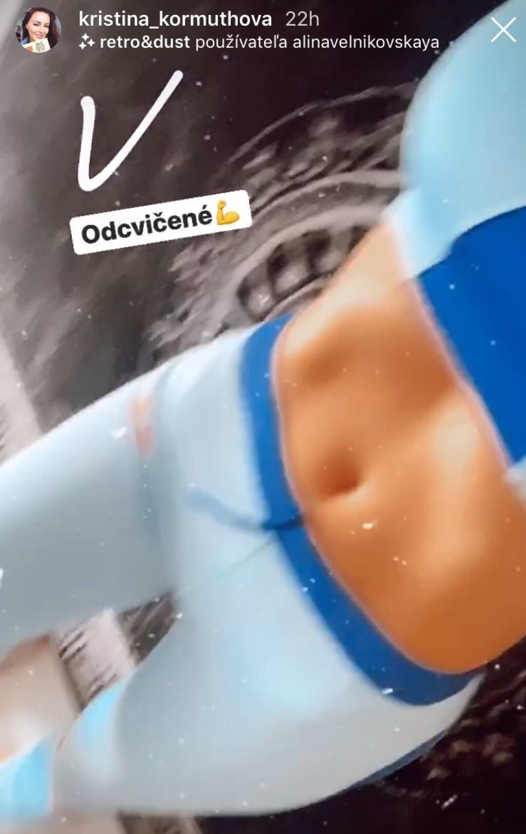 Do cvičenia sa pustila aj niekdajšia šporťáčka z RTVS Kristína Kormúthová.