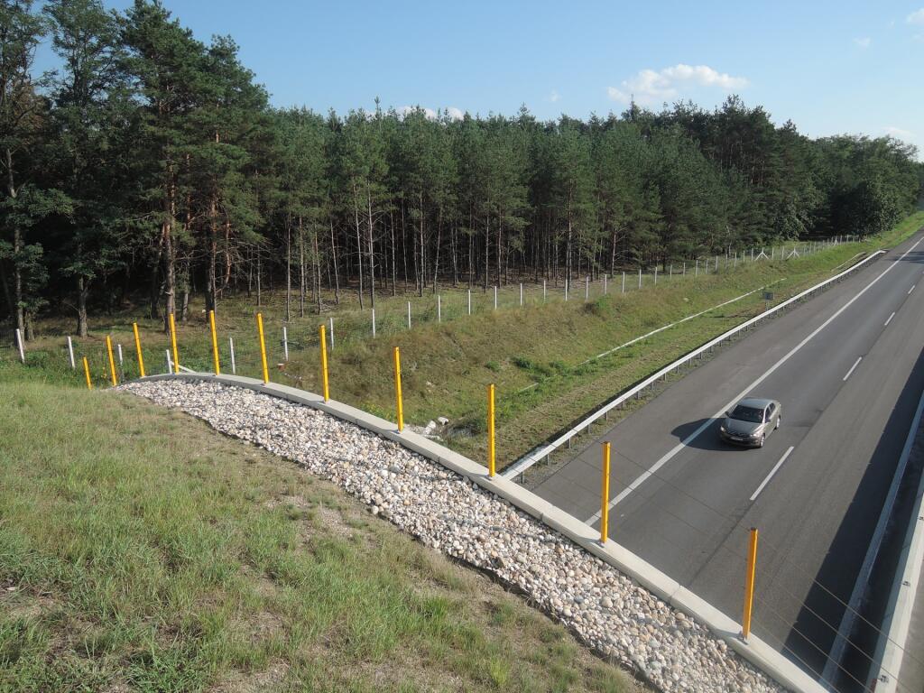 Kým ekodukt zarastie a začne pripomínať okolitú prírodnú krajinu, zver sa mu môže vyhýbať či byť na ňom ostražitejšia. Ekodukt Moravský Svätý Ján.