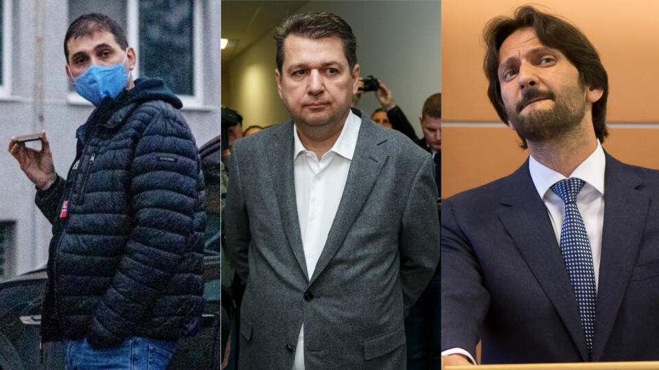 Zľava, Adrián Szabó, Ladislav Bašternák a Robert Kaliňák.