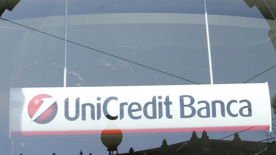 The UniCredit bank logo is seen on the bank's headquarters in downtown Milan, Italy, Sunday, Oct. 5, 2008. Unicredit CEO Alessandro Profumo acknowledged Monday, Oct. 6, 2008 that Italy's largest bank had underestimated the significant market changes since the collapse of U.S. investment bank Lehman Brothers, forcing the board to seek a capital increase and cut profit forecasts. (AP Photo/Antonio Calanni)