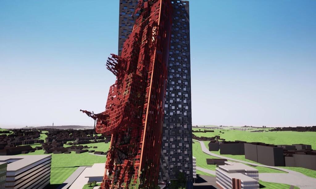Vizualizácia projektu Top Tower, ktorý má byť najvyššou budovou Prahy