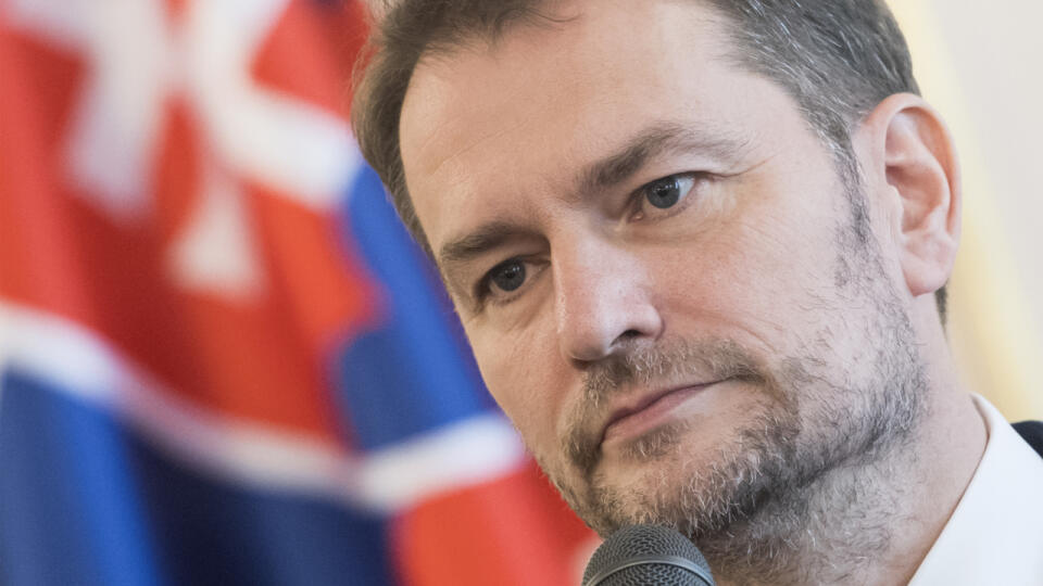 Na snímke predseda hnutia OĽaNO Igor Matovič počas tlačovej konferencie v Prezidentskom paláci 4. marca 2020 v Bratislave. Prezidentka SR Zuzana Čaputová poverila zostavením vlády Igora Matoviča, ktorého hnutie OĽaNO zvíťazilo v sobotných (29. 2.) parlamentných voľbách. FOTO TASR - Martin Baumann

