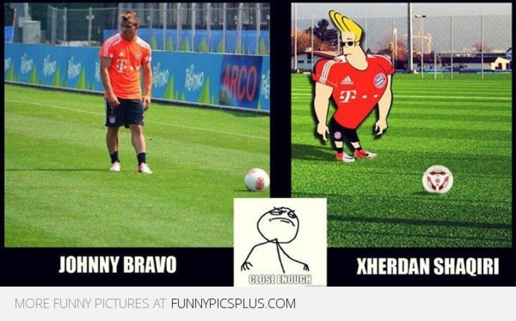 Xherdan Shaqiri – rozprávková postavička Johnny Bravo
