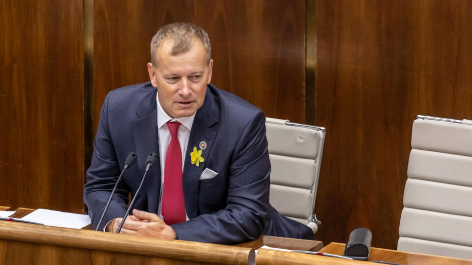 Na snímke je Boris Kollár, predseda parlamentu počas 65. schôdze parlamentu.