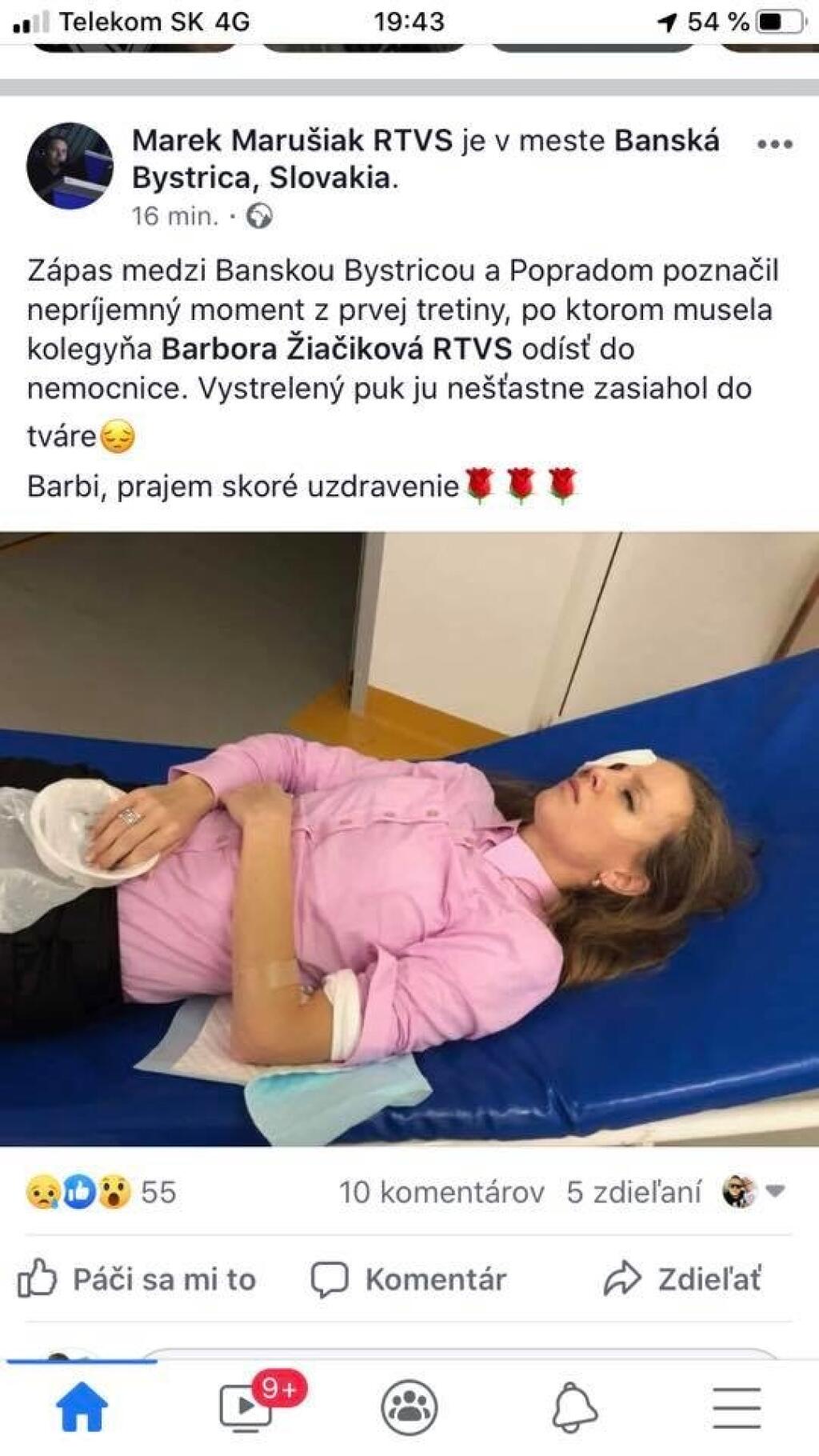 Barbora Žiačiková skončila v nemocnici.