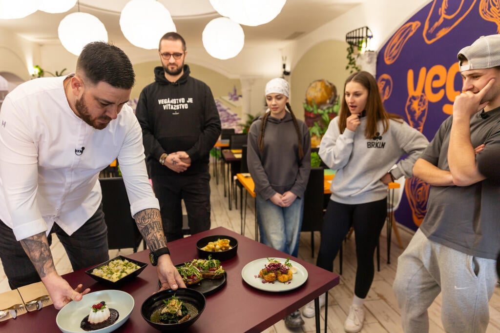 Na Nože v reštaurácii Veganaf.