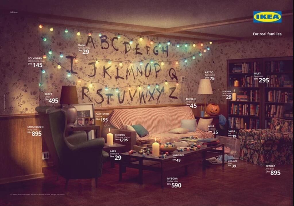 Obývačka ako zo Stranger Things