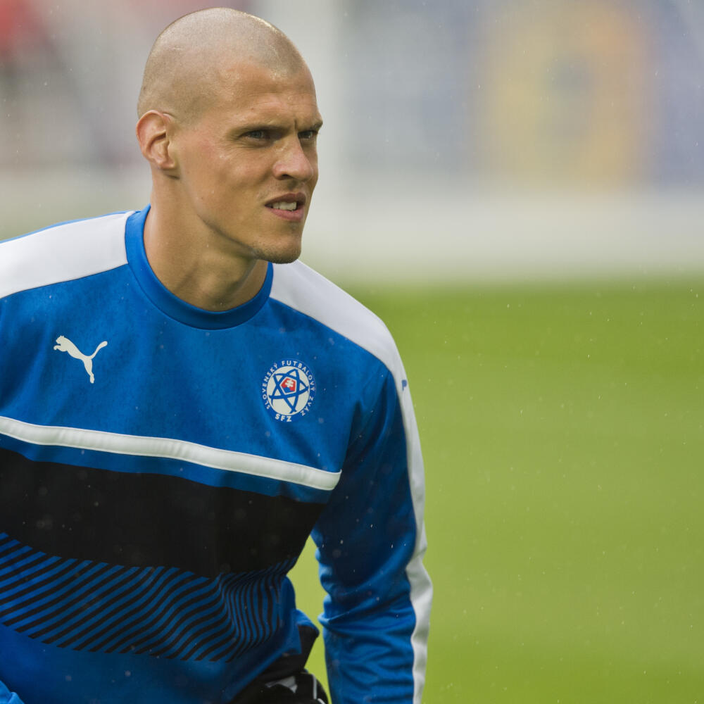 Na snímke Martin Škrtel počas tréningu pred zápasom B-skupiny na Majstrovstvách Európy vo futbale medzi Walesom a Slovenskom 10. júna 2016 vo francúzskom Bordeaux.