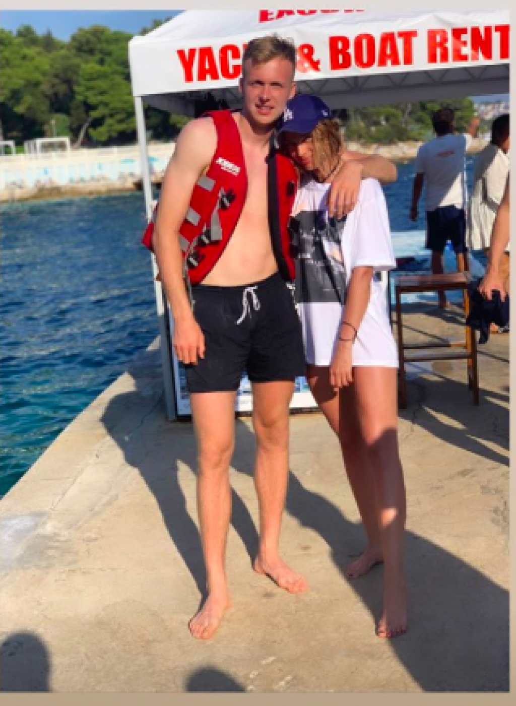 Brankár Marek Rodák si so svojou láskou užil pred rokom dovolenku v Chorvátsku.