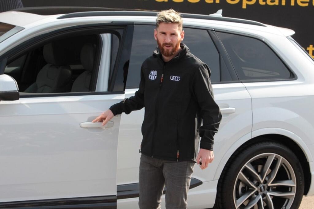 Lionel Messi ešte v časoch, keď Barcelonu sponzorovalo AUDI.
