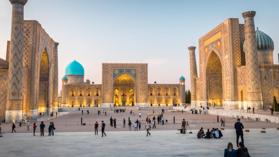 Námestie Registan, Samarkand.