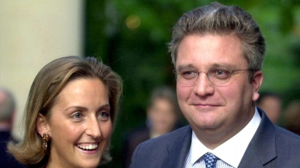 Belgický princ Laurent s manželkou princeznou Claire.