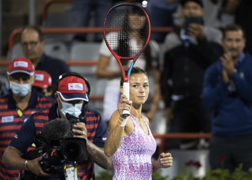 Na snímke talianska tenistka Camila Giorgiová postúpila do finále dvojhry na turnaji WTA v Montreale.
