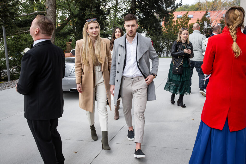 Svadba Gabriely Drobovej a Karola Rumana v Bratislave. Na snímke Erika Bugárová.