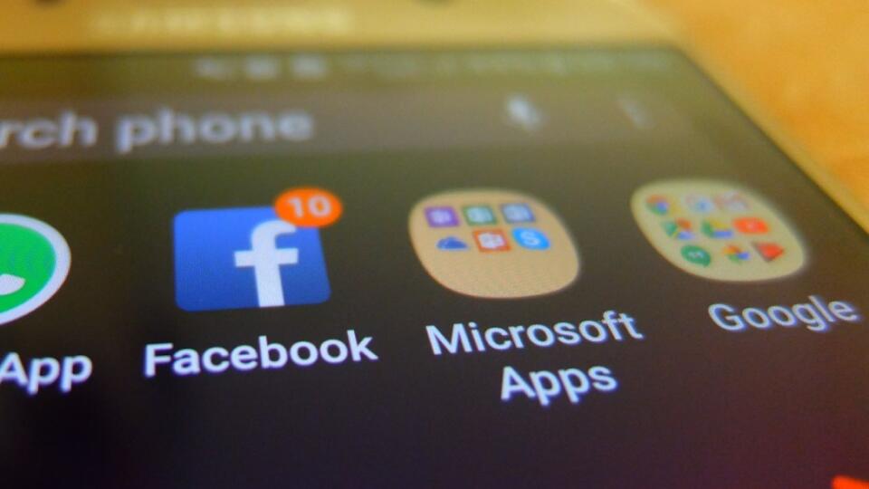 social media applications on smartphone screen