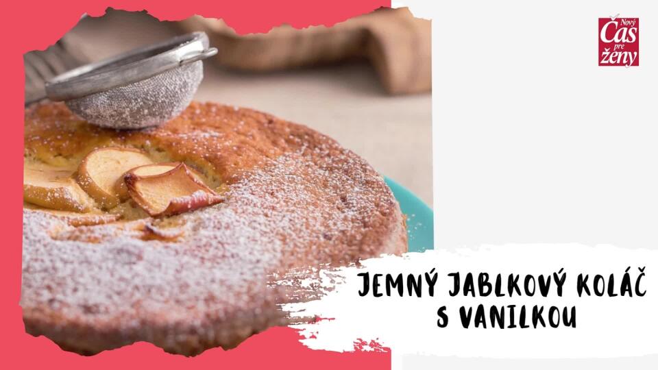 Jemný jablkový koláč s vanilkou