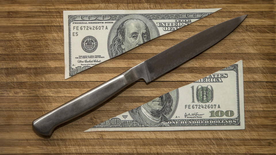 Sign,,Symbol,,Idea,,,Concept,Of,Money,Divide,-,Cutting