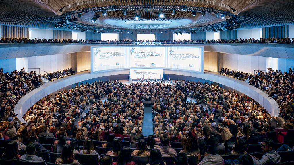 Vizualizácia konferenčnej sály v chystanom projekte Nový Istropolis.