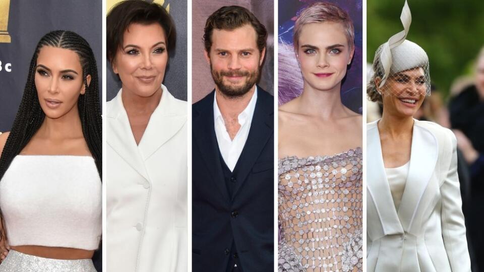 Kim Kardashian, Kris Jenner, Jamie Dornan, Cara Delevingne, Ayda Field