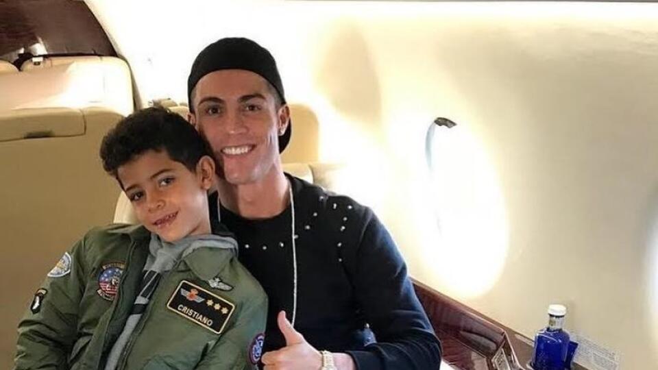 Ronaldo s jeho najstarším synom Cristianom.