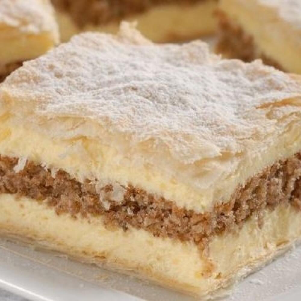 Krémeš s orechovým cestom